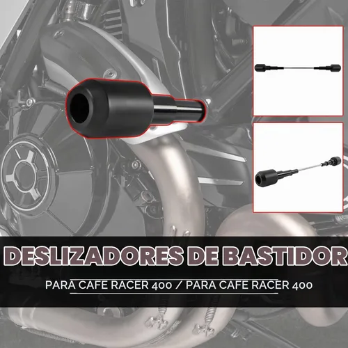 Vista 5 de Protector de motor de motocicleta, protector lateral deslizante, protección contra caídas compatible con D-ucati Scrambler 400/800 2017 2018 2019