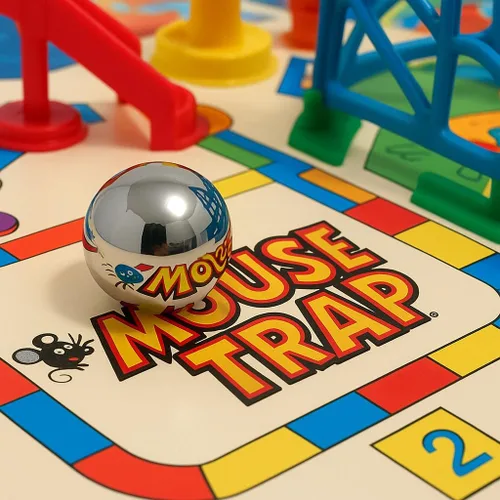 Vista 5 de 3 bolas de acero de metal de repuesto para juego de trampa para ratones