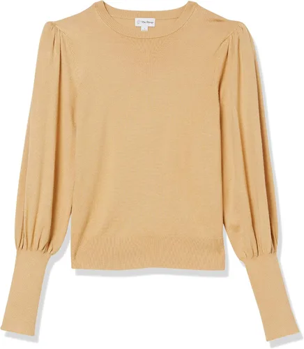 Vista 6 de The Drop Vivienne - Suéter de cuello redondo con hombros acolchados para mujer