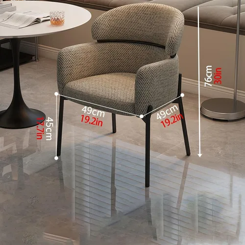 Vista 2 de Sillas de cocina de comedor con lino de algodón, juego de sillas de comedor con cojines, silla de sala de estar con almohadilla antideslizante