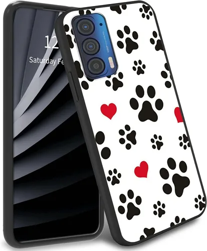 Vista 14 de Funda delgada para Moto Edge 2021 TPU con diseño de hojas de arte, cubierta de protección de cuerpo completo de goma de gel suave para Motorola Edge