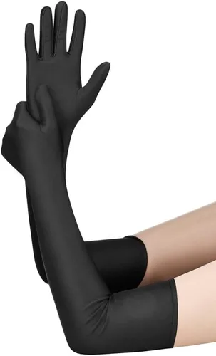 Vista 5 de Conjuntos de accesorios Flapper de los años 20 para mujer, gran disfraz de Gatsby, tocado, collar de perlas, guantes, soporte