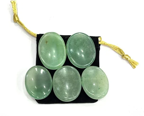 Vista 4 de WholesaleGemShop-GEMSCITE - Hermosas 30 piezas de piedras de preocupación para el pulgar con cristales curativos de cristal Reiki, piedra de palma