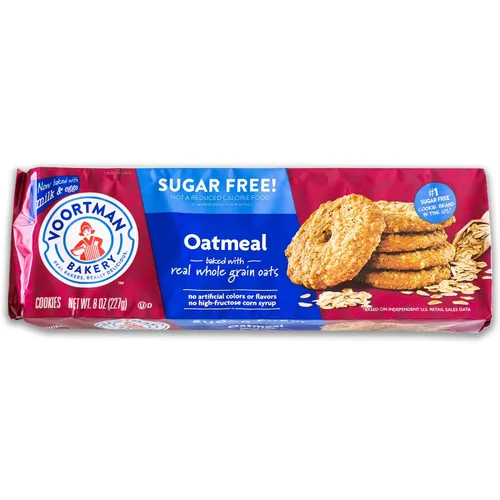 Vista 4 de Oatmeal Lovers - Voortman Galletas de avena sin azúcar - Deliciosa avena integral real - 6, paquetes de 8 onzas