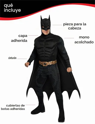 Vista 3 de Rubies at Party City DC Batman The Dark Knight Rises: Disfraz de Batman para adultos