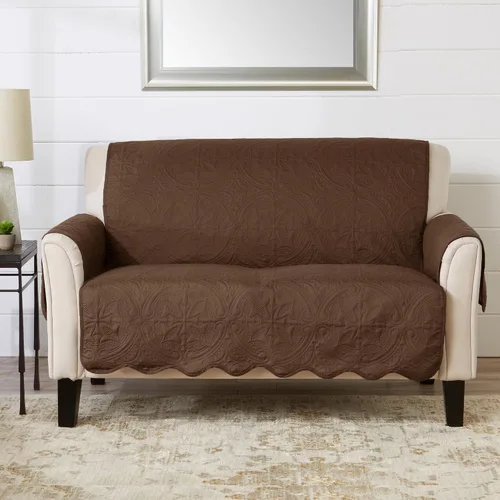 Vista 44 de Great Bay Home Funda reversible de retazos reclinable, lavable, protector de muebles con correas elásticas, perfecta para niños y mascotas, detalle
