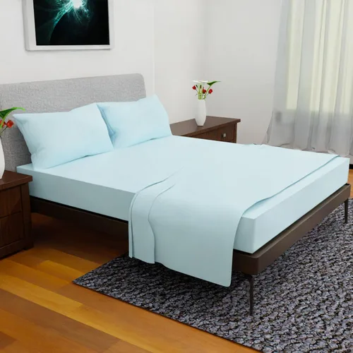 Vista 64 de Ropa de cama tamaño Twin - Juego de 3 piezas - Bolsillos profundos - Sábanas refrescantes - Suaves y cómodas para uso en todas las estaciones Aqua