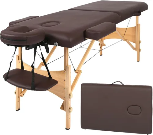 Vista 19 de PayLessHere Cama de Masaje Portátil Mesa de Masaje de 24 pulgadas de Ancho Cama de Pestañas 2 Plegable Altura Ajustable Mesa de Spa con Bolsa No