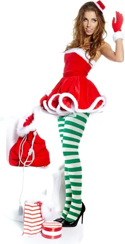 Vista 4 de 3 Pairs Striped Valentine's Day Striped Tights Full Length Tights Thigh High Stocking for Costume Accessory