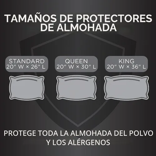 Vista 10 de Protect-A-Bed AllerZip - Protectores de almohada impermeables, estándar (paquete de 2)