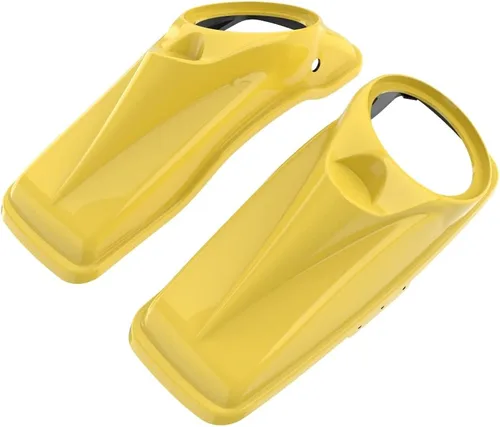 Vista 45 de Tapas para bocinas de motocicleta aptas para 2014+ Harley Touring Hard Saddle Bags - Whisky ámbar, 8 pulgadas Amber Whiskey