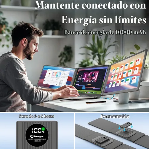 Vista 2 de Teamgee Extensor de pantalla portátil FHD IPS Monitor portátil 15.6