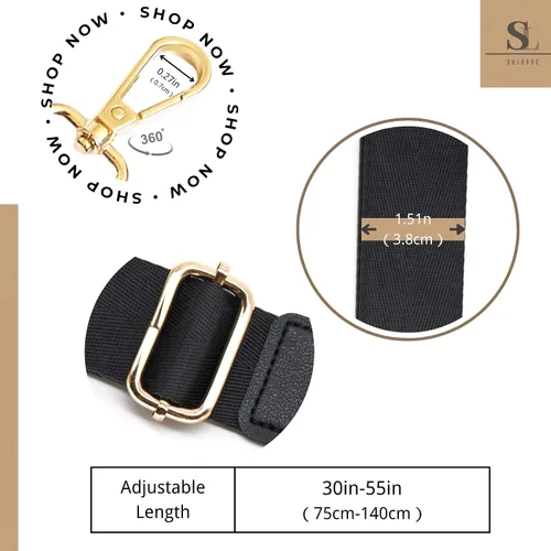 Vista 57 de S&loyoe Correas de repuesto para bolso, correa ajustable para bolsa cruzada, correas de guitarra anchas para bolsos de 1.5 pulgadas