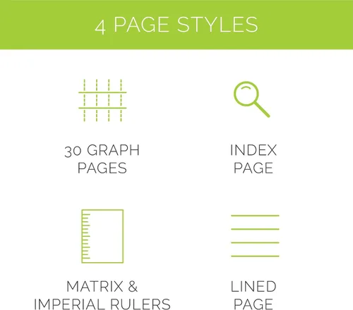 Vista 6 de Rocketbook Matrix Smart - Cuaderno de papel cuadriculado reutilizable, conectado digitalmente, cuaderno isométrico, tamaño carta 8.5 x 11, gris