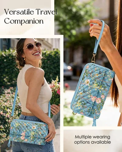 Vista 2 de Miss Adola Bolso cruzado acolchado de algodón para mujer Pájaro