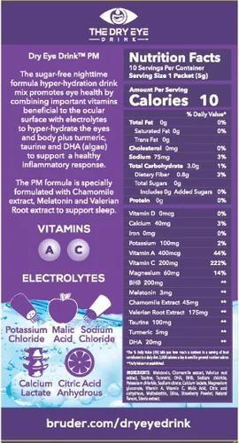 Vista 26 de l Hidratación definitiva para ojos secos l Paquetes de electrolitos en polvo sin azúcar l Mezclado con vitaminas, té verde, cúrcuma, taurina y DHA l