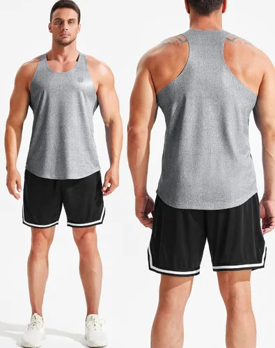 Vista 26 de NELEUS Camiseta sin mangas para hombre para entrenamiento, correr, gimnasio, atlética