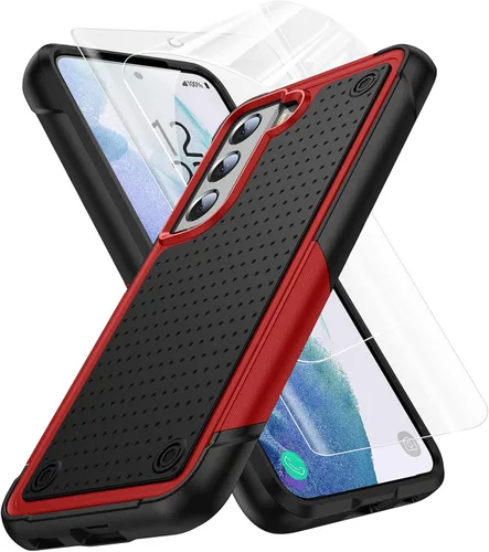 Vista 102 de Jeylly Funda para Samsung Galaxy S10 Plus S10+, ajuste delgado, doble capa, resistente, absorción de golpes, TPU con carcasa trasera de Negro