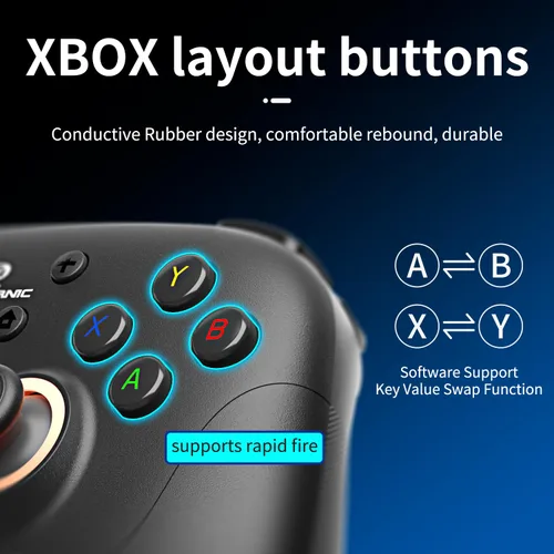Vista 5 de Doriteney RG P01 Wireless Gaming Controller Compatible with Switch Game Controllers RG P01 2.4G Controller Gamepad for