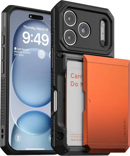 Vista 17 de VRS Design Damda Glide Pro funda compatible con iPhone 12/12 Pro, con espacio para 4 tarjetas, prémium, resistente, tarjetero semiautomático Verde