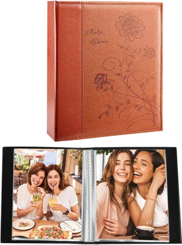 Vista 26 de Artmag - Paquete de 2 álbumes de fotos pequeños de 4 x 6 pulgadas, cada paquete con 26 páginas transparentes, para 52 fotos verticales de 4 x 6