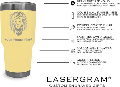 Vista 12 de LaserGram Vaso aislado al vacío de 20 onzas, enfermera registrada RN, grabado personalizado incluido (negro)