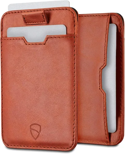 Vista 8 de Vaultskin CHELSEA - Cartera de piel delgada con bloqueo RFID para hombre, tarjetero minimalista con bolsillo frontal