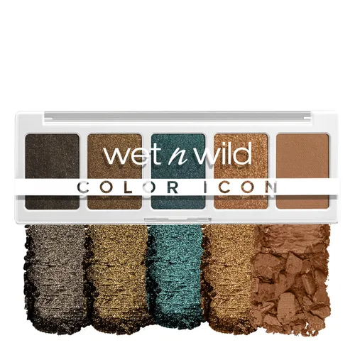 Vista 15 de wet n wild Color Icon - Paleta de 5 bandejas de maquillaje de sombra de ojos, camuflaje rosa, mate, brillante, metálico, de larga duración, rico