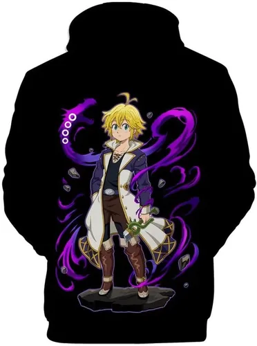Vista 2 de CHLOBLOM Meliodas - Disfraz de animé con capucha 3D