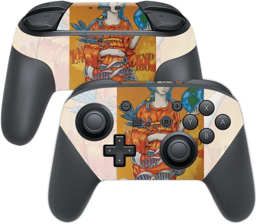 Vista 18 de MightySkins Skin compatible con Nintendo Switch Pro Controller - Negro abstracto Funda protectora de vinilo duradera y única Fácil de aplicar