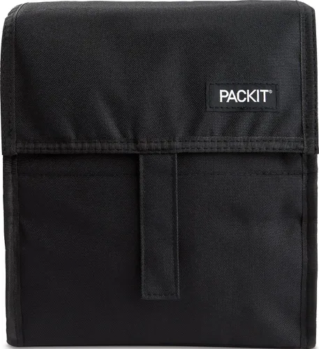 Vista 19 de PackIt® Bolsa de almuerzo congelable, almendra, fabricada con tecnología ECOFREEZE®, plegable, reutilizable, cierre de cremallera y pliegue con asa