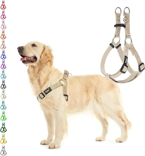 Vista 72 de Pupteck - Arnés para perros sin jalar, suave, ajustable, de nailon, talla básica, chaleco para cachorro, para caminar al aire libre con etiqueta