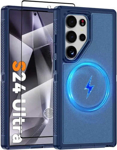 Vista 55 de Funda magnética para Samsung Galaxy S24+ Plus compatible con carga Magsafe [protector de pantalla de vidrio]