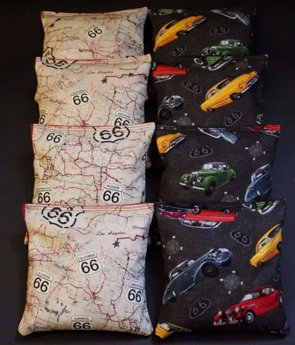 Vista 3 de BackYardGamesUSA Custom Firefighter Maltese Fire Ladder Flames Set of 8 Regulation Custom Cornhole Bags B8