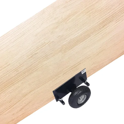 Vista 6 de Plataforma de panel resistente, muñecas de puerta ajustables con ruedas, 2 ruedas neumáticas de 10 pulgadas, rodamiento de carga de 600 libras