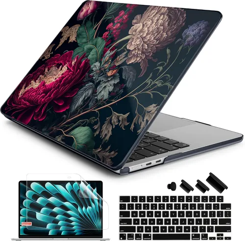 Vista 12 de Batianda Estuche Premium para Nuevo MacBook Air de 15 Pulgadas 2025 M4 2024 2023 con Chip M3 M2 Modelo A3241/A3114/A2941, Estuche Protector de Olas