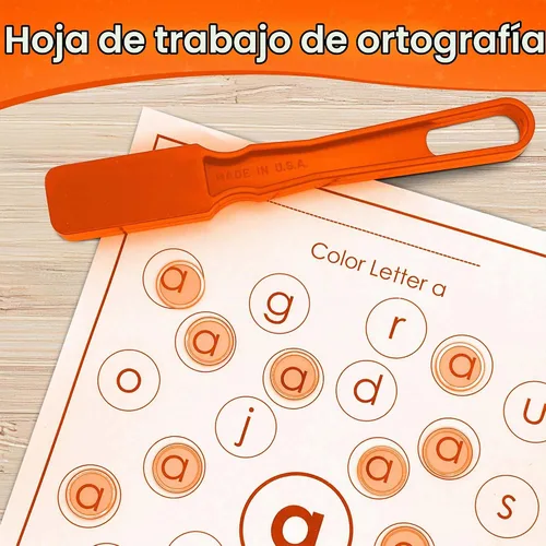 Vista 5 de MR CHIPS Varitas magnéticas fabricadas en Estados Unidos y chips de plástico de 3/4 pulgadas con anillos de metal, 100 piezas, bolsa de Naranja