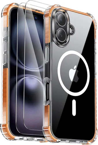 Vista 42 de Funda para iPhone Air [compatible con MagSafe] [2 protectores de pantalla] [prueba de caídas de grado militar] Funda magnética resistente