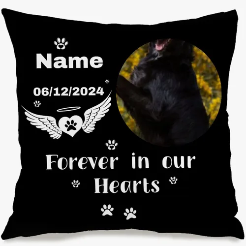 Vista 6 de Personalized Birthday Photo Pillow Case Using one Central Picture with Custom Text Creating a Festive Cushion That Also Holds Gift Meaning
