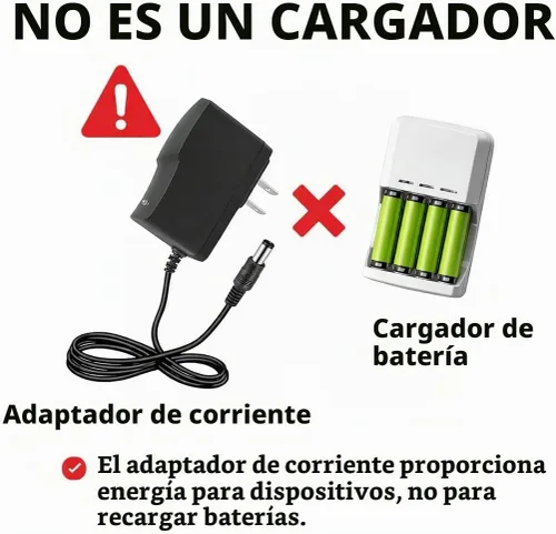 Vista 7 de Fuente de alimentación de 5 V CC, adaptador de CA de pared de 2 A, 100-240 V, 50-60 Hz a CC, cable adaptador de corriente de 2 amperios con enchufe