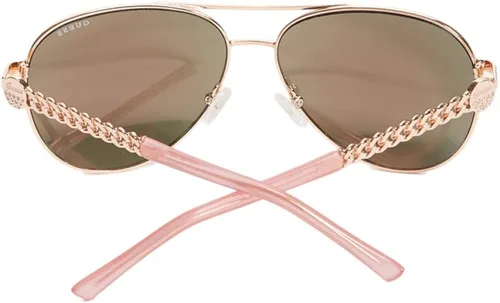 Vista 3 de GUESS Factory Gafas de sol de aviador con logotipo