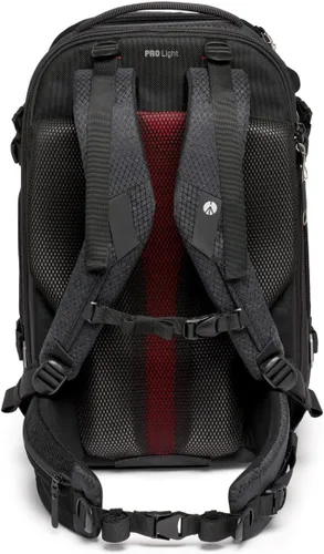 Vista 6 de Manfrotto PRO Light Flexloader L, mochila profesional para cámaras, bolsillo expandible para estabilizador de cardán de 3 ejes, múltiples puntos