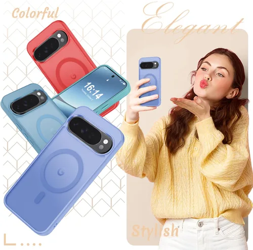 Vista 520 de Funda para Google Pixel 10 Pro XL, cubierta magnética mate, color negro Fit for MagSafe, Screen Protector included, Shockproof Military Grade