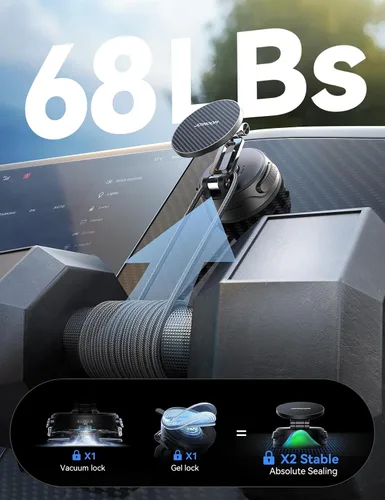 Vista 5 de JOYROOM Soporte de auto para iPhone, [Triplegable] MagSafe - Soporte de automóvil MagSafe para iPhone, [succión profesional + base de gel] soporte