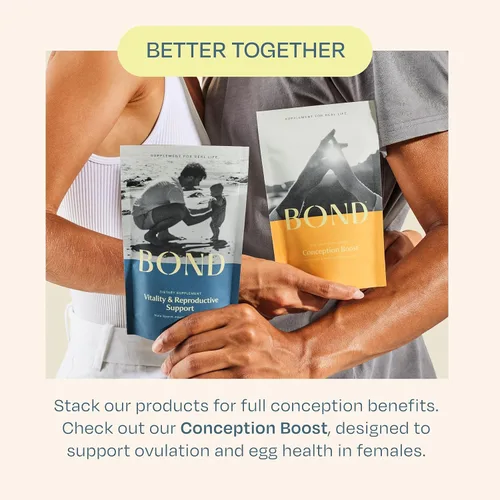 Vista 7 de BOND Vitality - Suplemento de fertilidad masculina todo en uno, concepción para él, suplementos de fertilidad para hombres, suplemento de bienestar