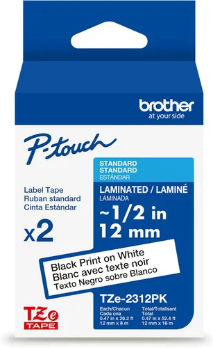 Vista 10 de Brother TZE2318PKB - Cinta de etiqueta Impresión negra sobre blanco