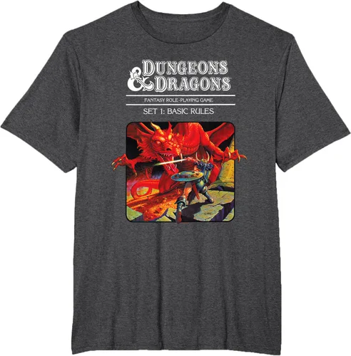 Vista 15 de Dungeons & Dragons Vintage Basic Rules Cover T-Shirt Small Negro