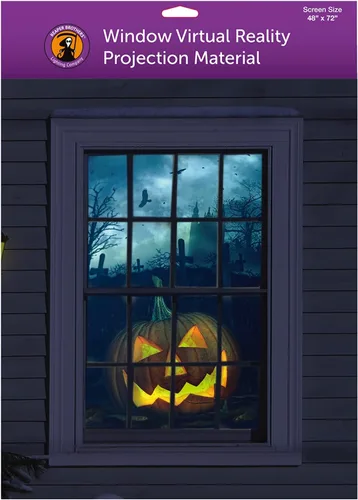 Vista 10 de Pantalla de proyección trasera holográfica con accesorios de montaje para proyectar videos de Halloween (5 x 9 pies y 40 x 60 pulgadas)