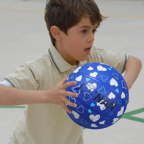 Vista 7 de Baloncesto tamaño 6 para niñas, niños, jóvenes y mujeres, baloncesto de goma para entrenamiento en interiores y exteriores, práctica