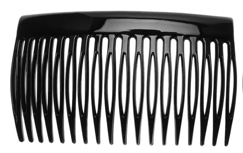 Vista 5 de France Luxe Par de peine lateral francés de 18 dientes - Negro